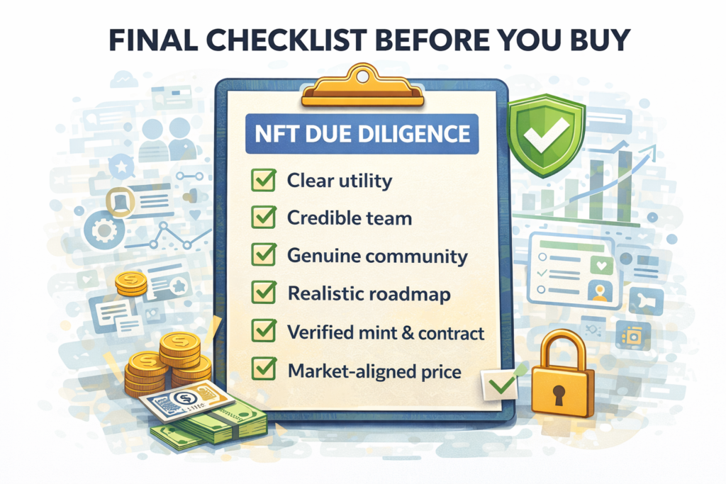 NFT due diligence checklist before you buy