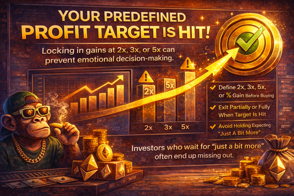 How to time selling an NFT using predefined 2x, 3x, and 5x profit targets for structured exit timing