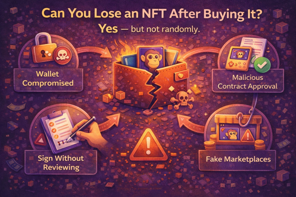 Can you lose an NFT after buying it risks explained