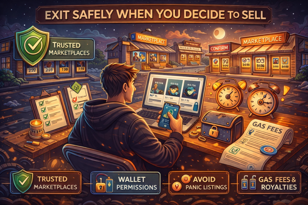 exit safely when selling an NFT