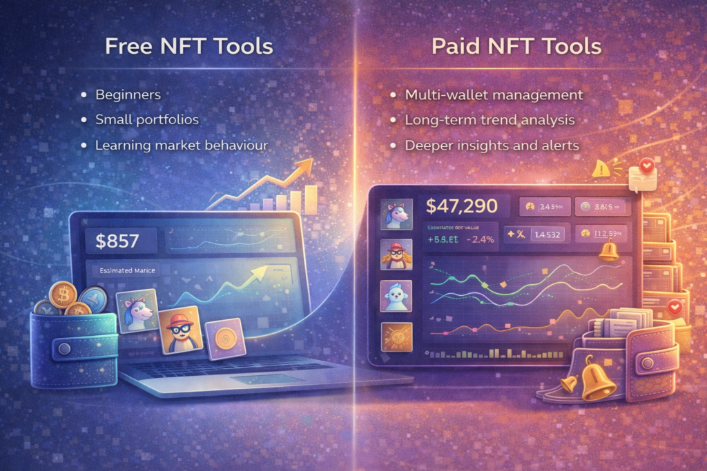 Free vs paid NFT tools for long-term holders