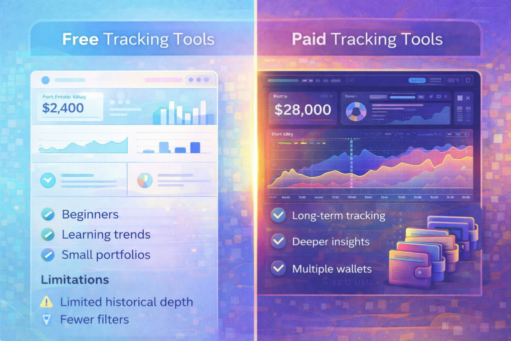 Free vs paid NFT tracking tools for beginners