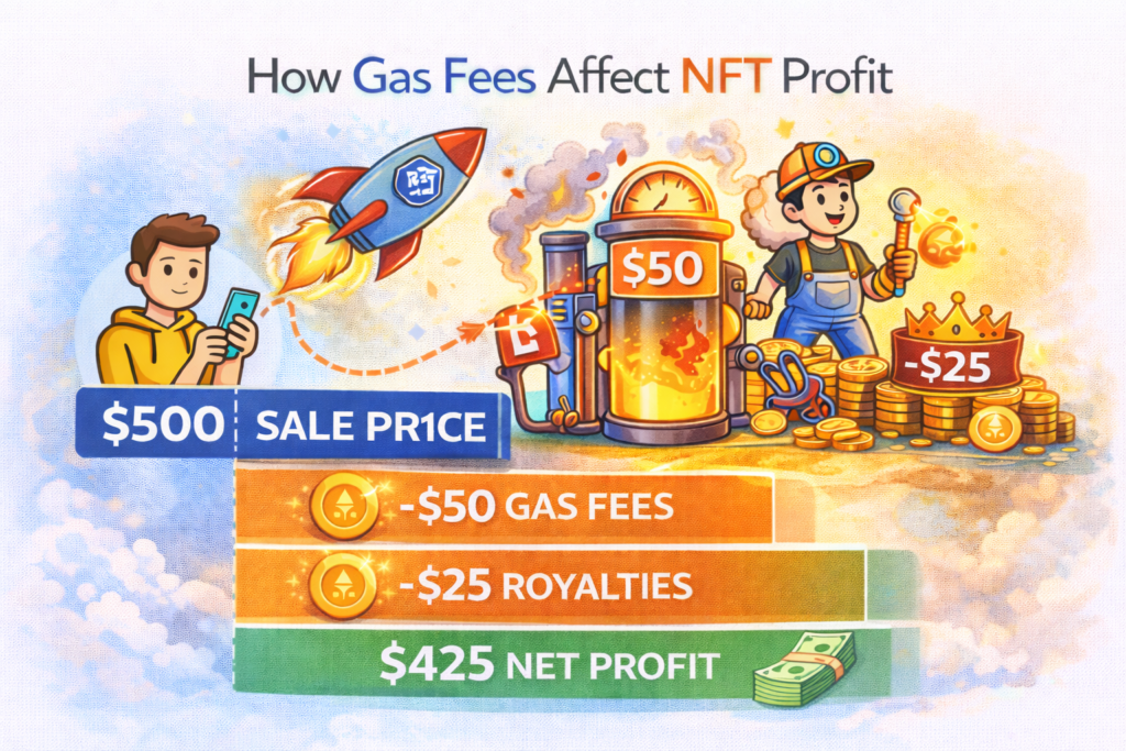 How gas fees affect NFT profit