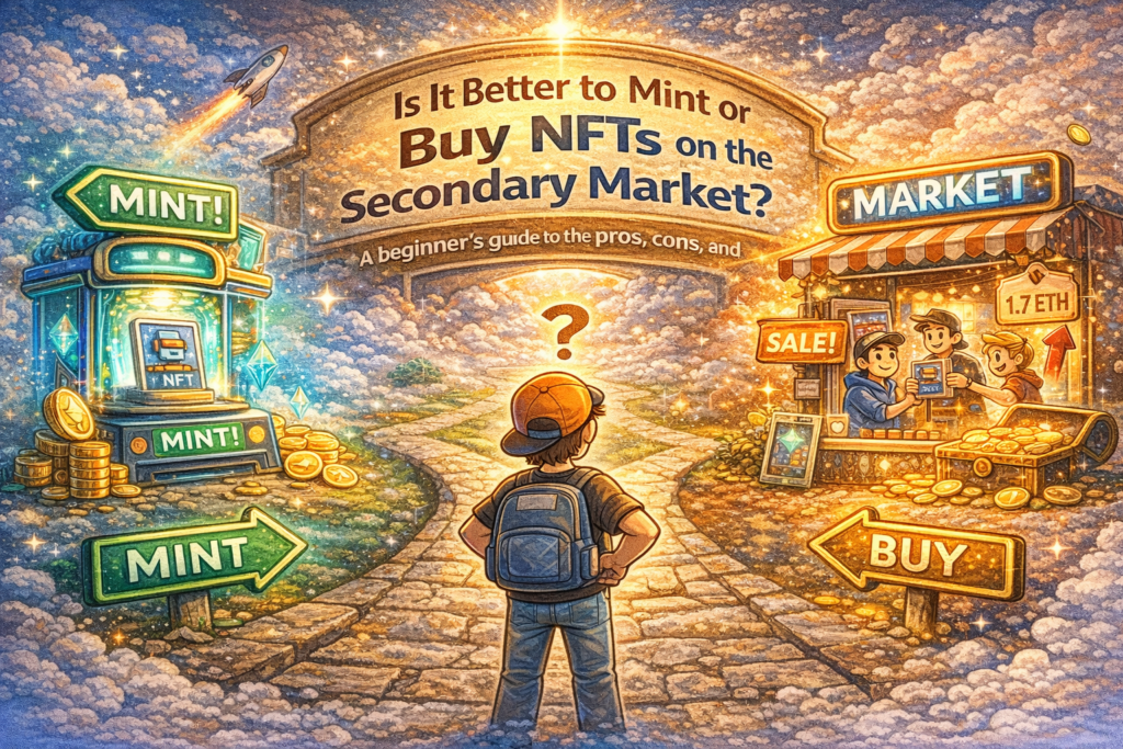 Minting NFTs vs buying on the secondary market explained for beginners