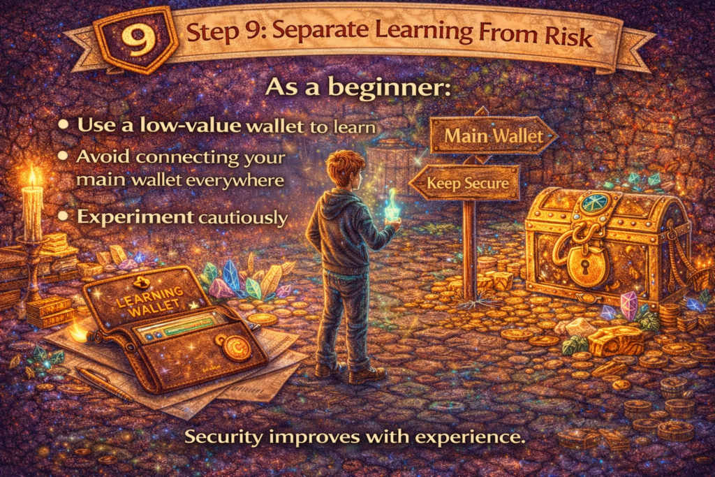 Separate learning from risk using low-value wallets in NFTs