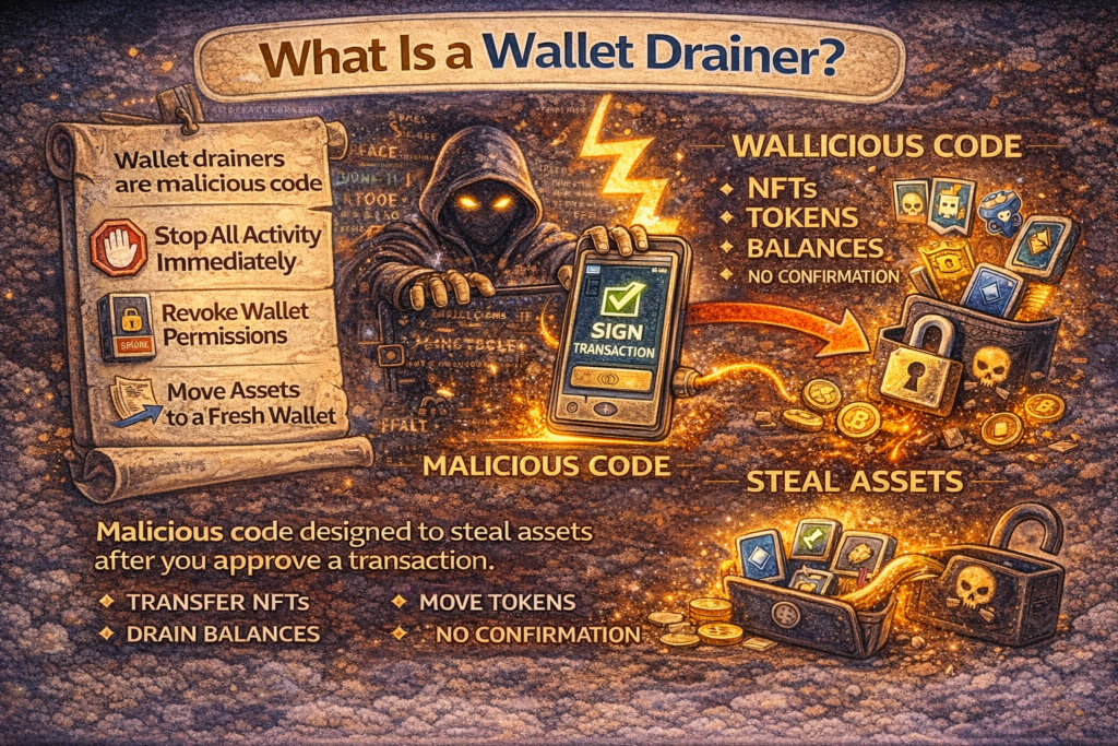 What is a wallet drainer in NFTs explained for beginners