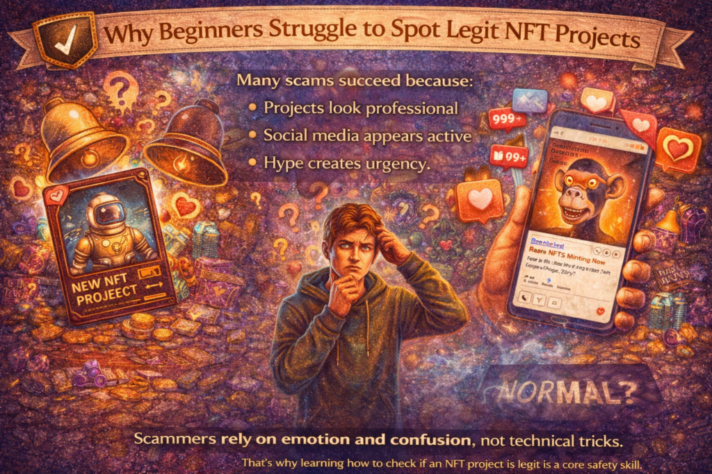 Why beginners struggle to spot legit NFT projects