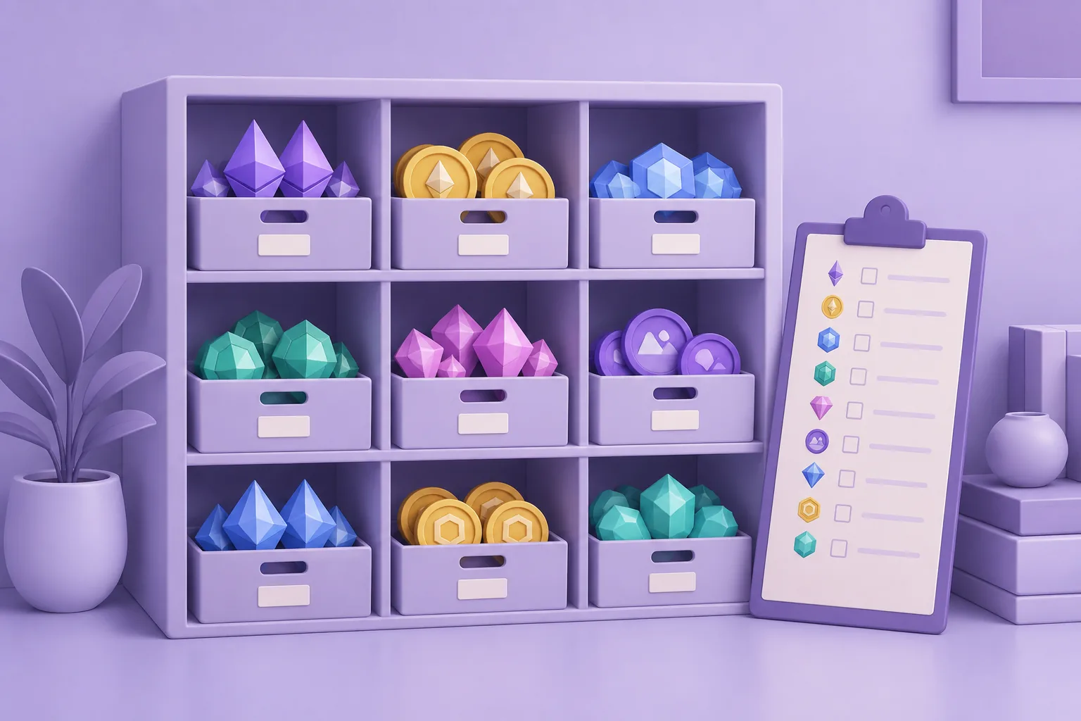 Illustration of a cartoon control panel of chunky toggle levers, one lever being switched off by a small determined token, lavender console.