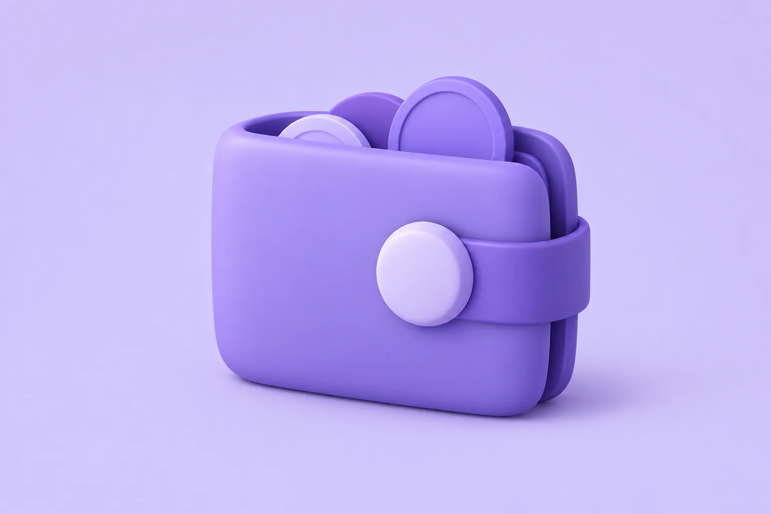 A beginner-friendly NFT wallet shown as a simple rounded wallet with one big button