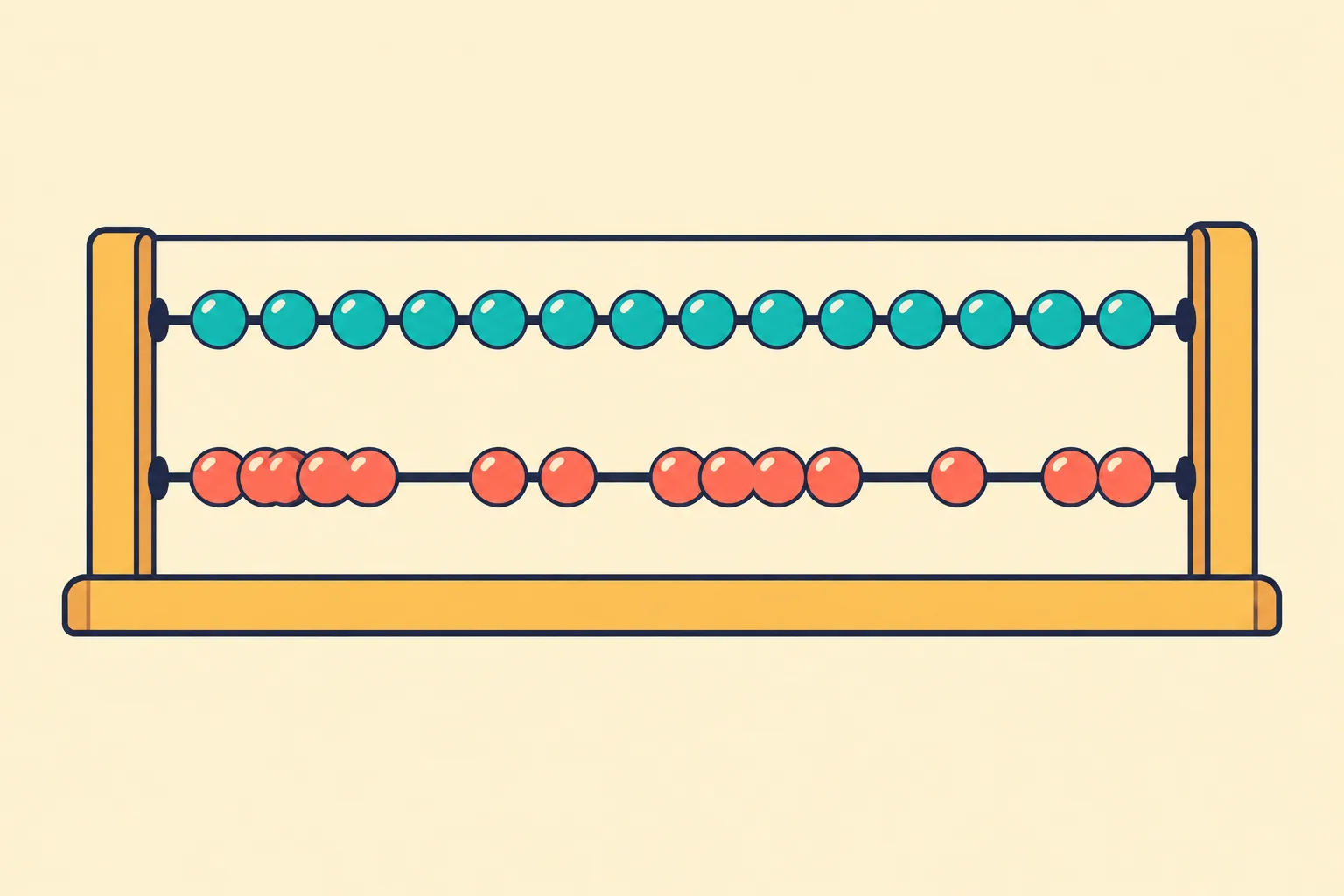 Two strips of light beads compared — one evenly spaced, one erratic and gapped
