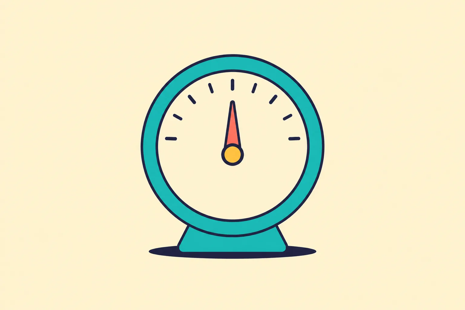 Illustration of NFT trading activity shown as a calm mid-zone reading on a blank gauge